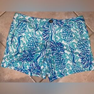 Lilly Pulitzer Women’s Callaghan Net Shorts Bennett Blue Floral 8 Medium